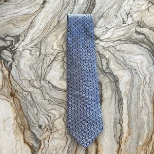Ermenegildo Zegna Mens 100% silk tie navy/gray Blade width: 8.8 cm / 3.4 in